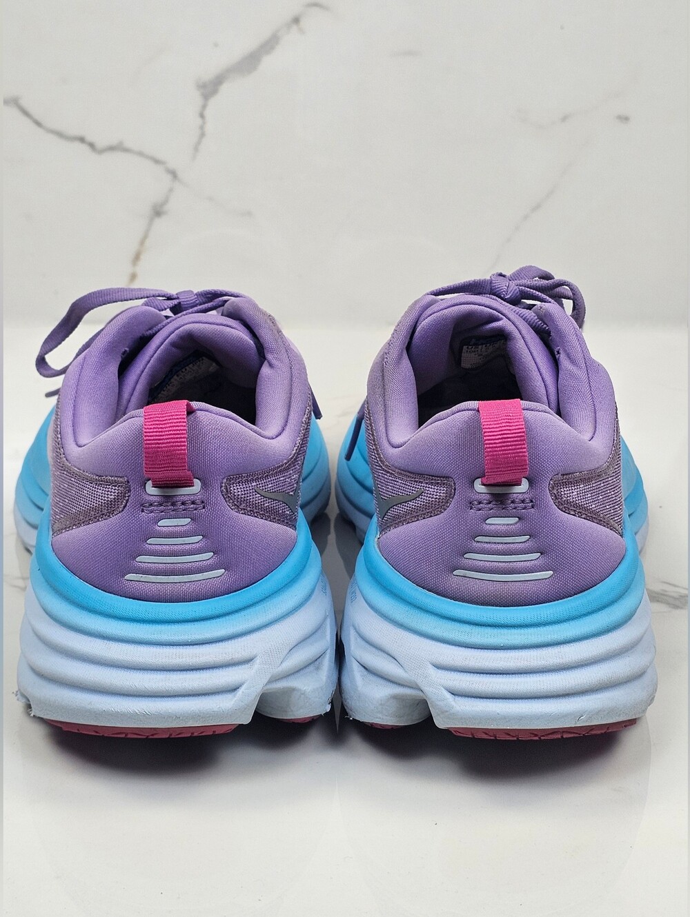 HOKA ONE ONE Bondi 8 Women’s Size 10B Purple Blue Max Cushion Running Shoes - Picture 5 of 13